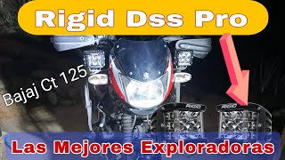 Exploradoras RIGID DSS PRO Las mejores Exploradoras para tu moto Bajaj Ct 125cc 🇪🇨 [upl. by Kalam]