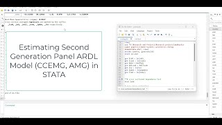 Estimating Second Gen Panel ARDL CCEMG amp AMG Models in STATA [upl. by Elda]