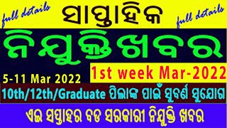 Weekly Employment News2022  Nua Nijukti Khabar  Odisha Jobs this week  Latest job updates [upl. by Candis857]