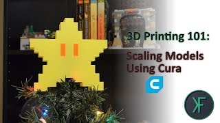 3D Printing 101 Scaling Models Using Cura feat Super Mario Starman [upl. by Henricks]