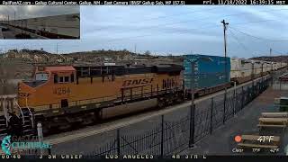 BNSF 6528 leads an intermodal in Gallup NM [upl. by Refannej]