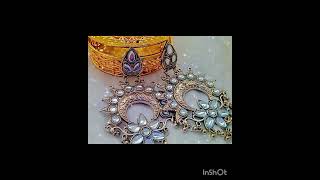 Oxidized earringjewellery100rsaffordableviral reel utube best videokashmirfashionlatest [upl. by Dieterich838]