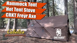 OneTigris ROCDOMUS Hammock Hot Tent  Danchel Folding Stove  CRKT Freyr Axe [upl. by Stiles]