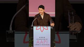 Ronny Chieng receives the Comedy Award ronnychieng celebrateaapicinema criticschoice [upl. by Ecilahs]