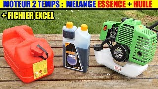 mélange essence huile moteur à 2 temps PARKSIDE LIDL FLORABEST Outil modulable thermique [upl. by Pasquale]