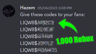 Giving out Free Robux Codes LIVE 🔴 [upl. by Acirtal]