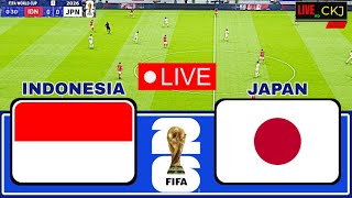 LIVE🔴 Indonesia vs Japan  ASIA World ChampionshipQualificationThird StageRound 5  Pes 21 [upl. by Atnuhs]