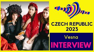 Eurovision 2023 Czech Republic Vesna  Interview [upl. by Holbrook]