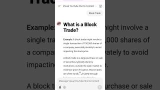 What is a Block Trade [upl. by Shriner]