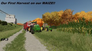 Farming Simulator 22  Starting the Headlands on Our MAIZE ep3 [upl. by Sandstrom]