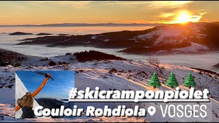 Sortie ski alpi Vosges couloir secteur rohdiola  wormspel 14 01 2024 [upl. by Luckin]