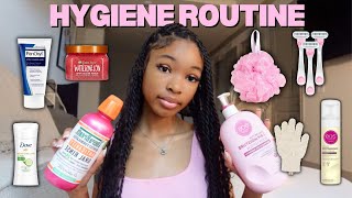 my simple everyday FEMININE HYGIENE ROUTINE  smell good 247 skincare shower  more [upl. by Weiser191]