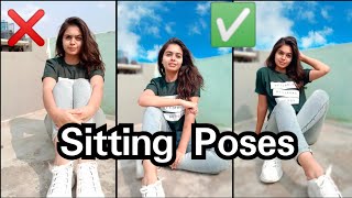 Sitting Poses  Poses For Girls  Poses In Jeans amp Top  Santoshi Megharaj [upl. by Haydon266]