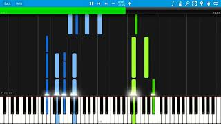 Fletchers Song In Club Whiplash Justin Hurwitz Synthesia Piano Tutorial [upl. by Llain]