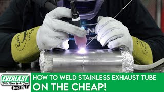 How to TIG Weld Stainless Steel Exhaust Pipe  Everlast Welders [upl. by Cuthbertson766]