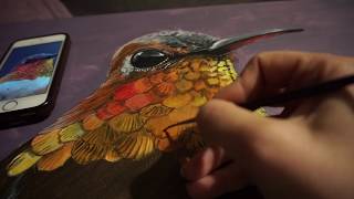 How to paint a bird Acrylic painting [upl. by Naro416]