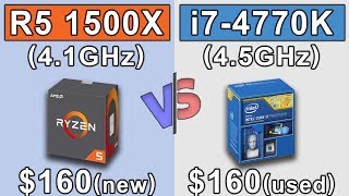 Ryzen 5 1500X 41GHz OC vs i74770K 45GHz OC  GTX 980 Ti OC  New Games Benchmarks [upl. by Mini508]