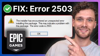 How To Fix Error 2503 on Epic Games Launcher 2024 [upl. by Terencio]