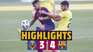 ⚽ HIGHLIGHTS  Villarreal B 3–4 Barça B  Second position secured 💪🔥 [upl. by Sinned]