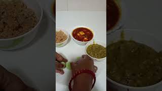 Matar paneer ki sabji daal makhani halva 😋 roti food cooking lunch youtubeshorts [upl. by Vi]