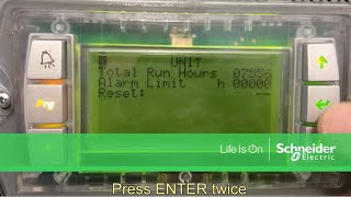 Resetting System Run Hours on Uniflair LE Chilled Water  Schneider Electric Support [upl. by Alaik]