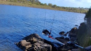 Fishing in merimbula back lake for bream flathead and eels [upl. by Nagn]