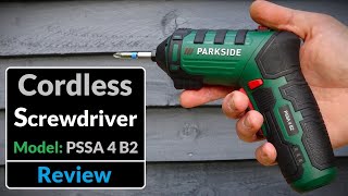 Parkside Cordless Screwdriver Model PSSA 4 B2 Testing amp Review [upl. by Sladen]