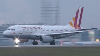 Eurowings Airbus 319 takeoff at Vienna Airport  DAGWF [upl. by Naara]