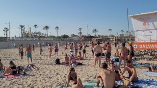 BOGATELL BEACH BARCELONA SPAIN 🇪🇸 [upl. by Yllac]