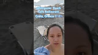 Having dinner Gorgonas Beach Cafe Restaurant in Crete Greece What a lovely place🇬🇷🇬🇷🇬🇷🩵💙 [upl. by Anawit]