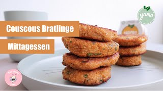 Couscous Bratlinge mit KürbisKartoffel  Mittagessen [upl. by Tobin]