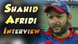 Shahid Afridi Interview  KHI Kings Vs ISB United  Match 30  16 Mar  HBL PSL 2018  M1F1 [upl. by Job]