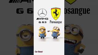 Mercedes AMG G wagon vs Ferrari purosangue minion style funnystatus funny tiktok trending asmr [upl. by Jasisa]