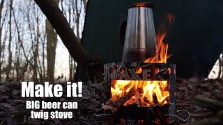 Build an Ultralight and Packable Wood Burning Twig Stove from Recycled Materials [upl. by Thessa]