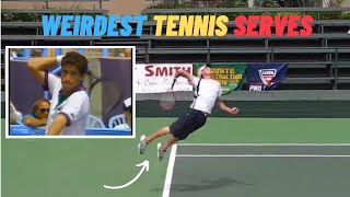 Top 5 WEIRDEST Tennis Serves [upl. by Audris372]