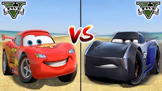 Lightning McQueen vs Jackson Storm in GTA 5  Who is best [upl. by Thomson]