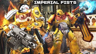 IMPERIAL FISTS SQUAD Heavy Bolter vs Tyranid Invasion  Warhammer 40k Space Marine 2 [upl. by Dunston]