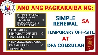 ANO ANG IBIG SABIHIN NG TEMPORARY OFFSITE SIMPLE RENEWAL ONLY AT CONSULARREGULAR OFFICE🤔  DFA [upl. by Heisser]