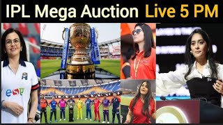 Ipl mega auction live 5 pm star sports  palyer ki hogi auction main bale bale [upl. by Malti]