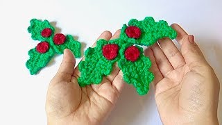 Hojas Navideñas tejidas a crochet [upl. by Oswald]