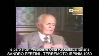 terremoto in Irpinia 1980  le parole del Presidente della Repubblica Italiana Sandro Pertini [upl. by Casimire]