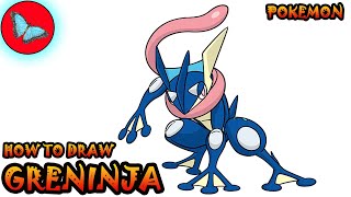 How To Draw Greninja From PokemonRedo  Drawing Animals [upl. by Ashmead]