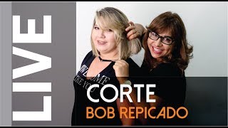 Corte de cabelo Feminino  Bob medio com variação no repicado [upl. by Uhp]