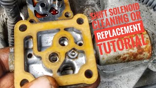 HOW TO CLEAN OR REPLACE TRANSMISSION SHIFT SOLENOID TUTORIAL [upl. by Gean534]