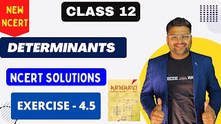 Chapter 4 Determinants  Exercise 45 I Determinants NCERT Solutions I New NCERT solutions Class 12 [upl. by Aerdna]