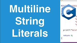 Multiline String Literals  C Programming Tutorial [upl. by Danila131]