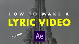 How to Make a LYRIC VIDEO in 5 Minutes [upl. by Kissner343]