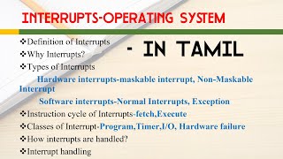 Interrupts in operating system IN Tamil [upl. by Sedda]