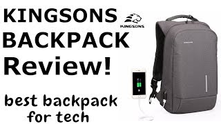 KINGSONS Backpack Review Best backpack for tech 2019 Лучший рюкзак для технологий CRZ [upl. by Wilton308]