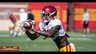 Trojan football safety drills from spring practice No 11 [upl. by Etiam]